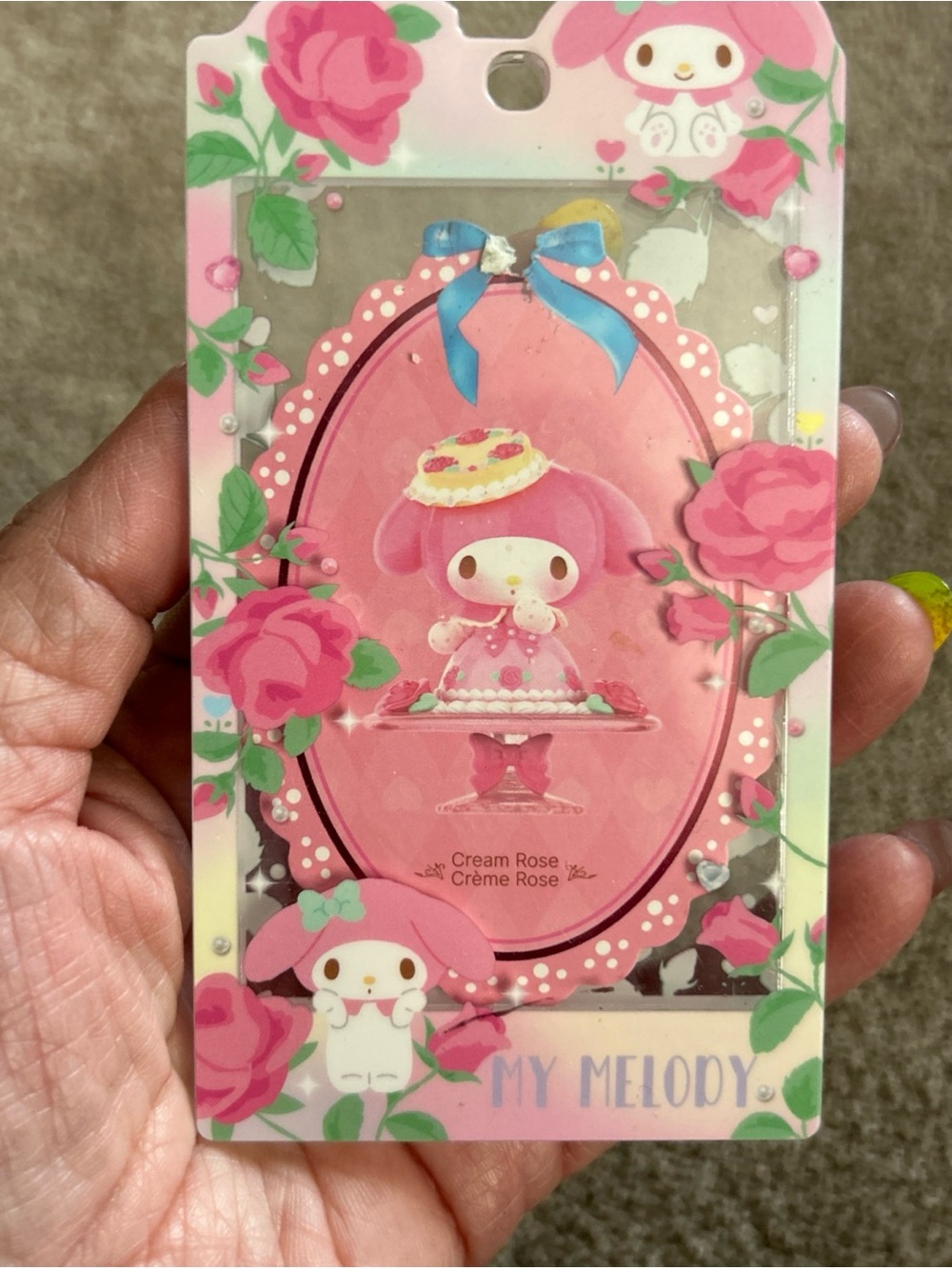 Sanrio My Melody Pink and Cream Rose Decorative Card Holder